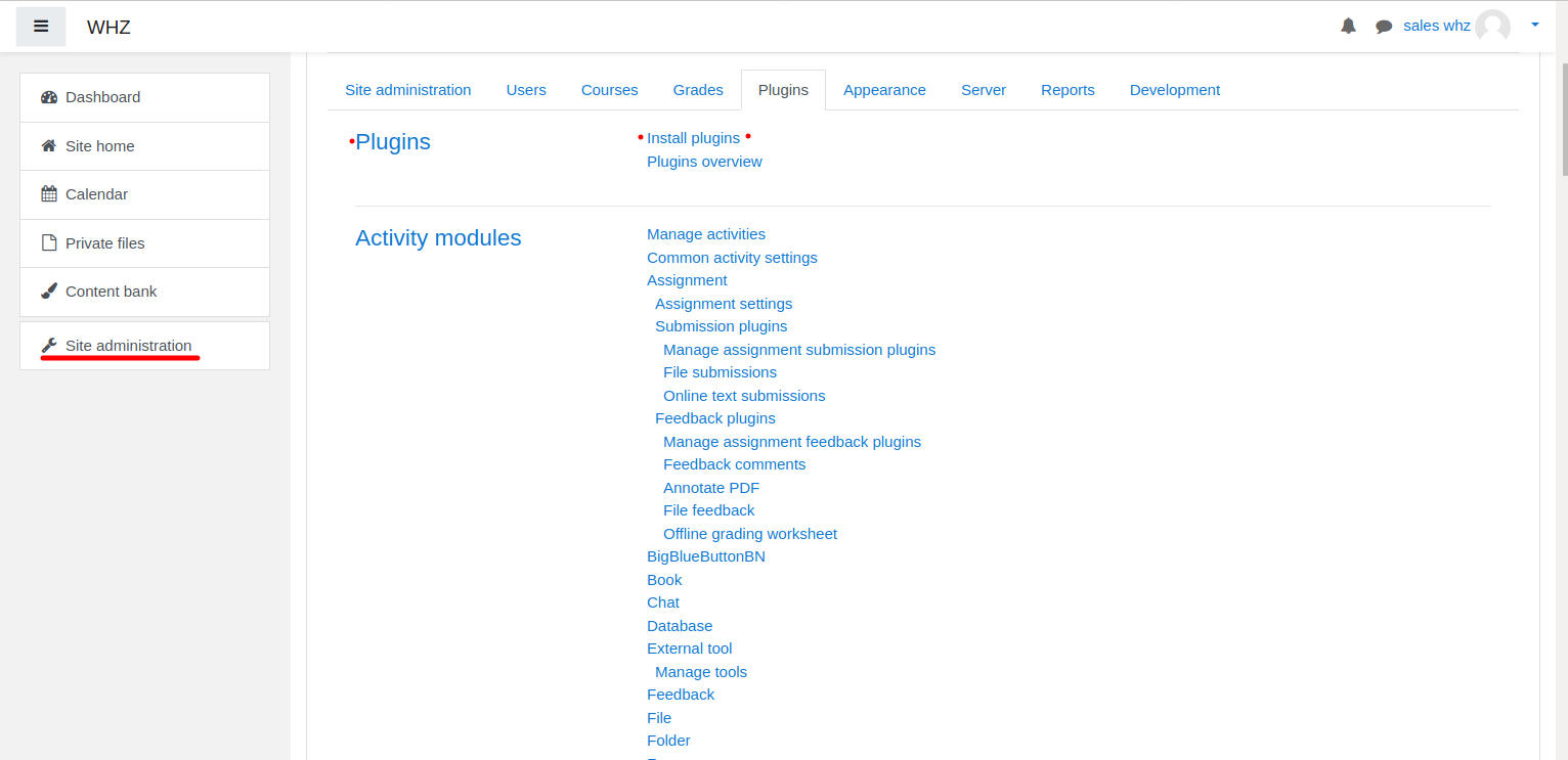 moodle plugin install